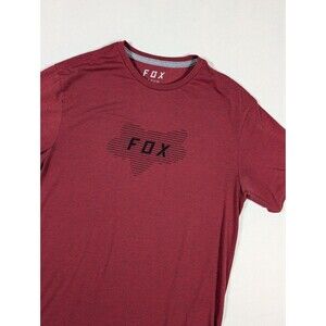 Fox Racing Shirt Men Large Active Tech Red Dirtbike Motocross Graphic Tee